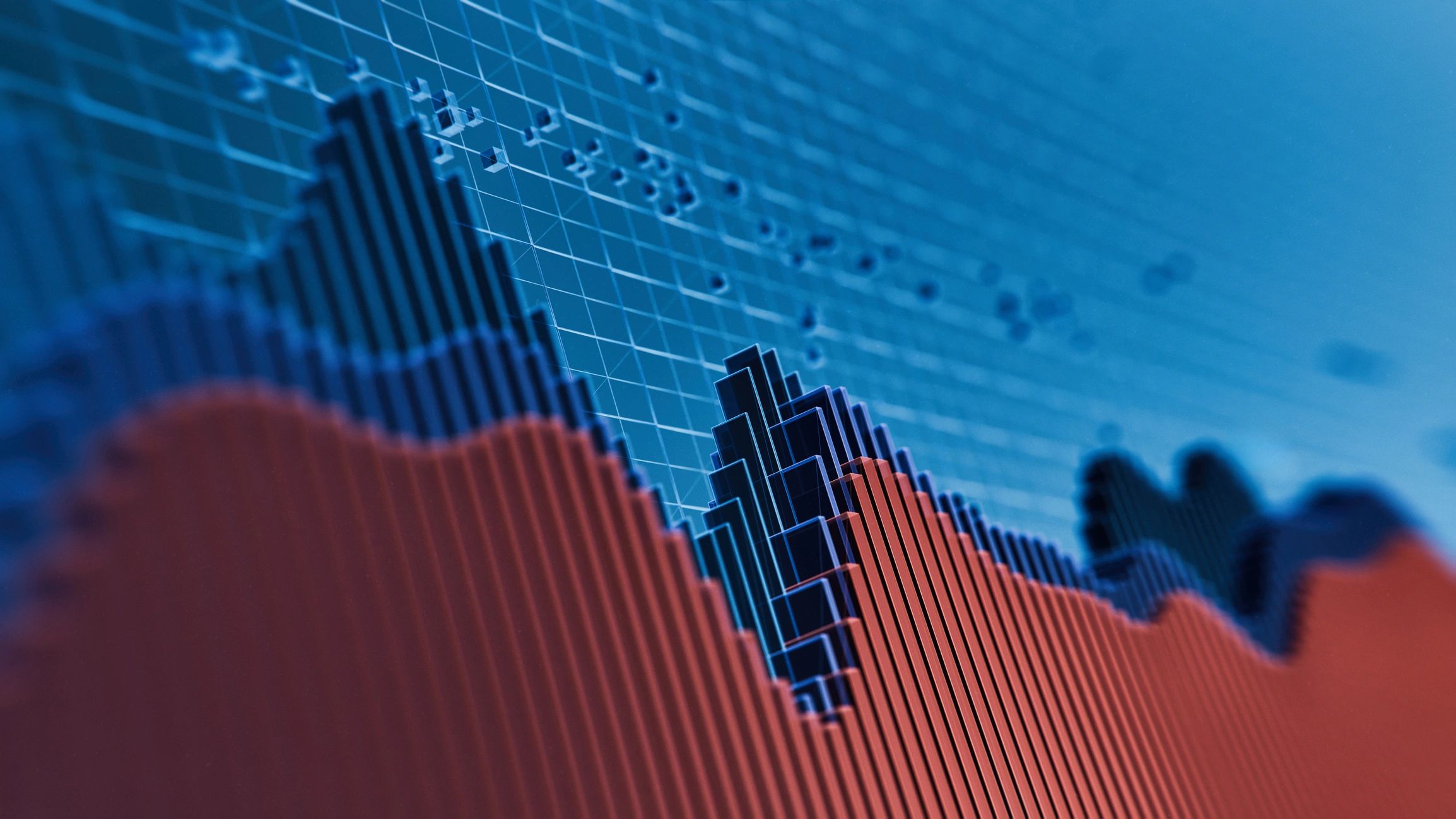 Abstract data visualization representing analytics and engineering